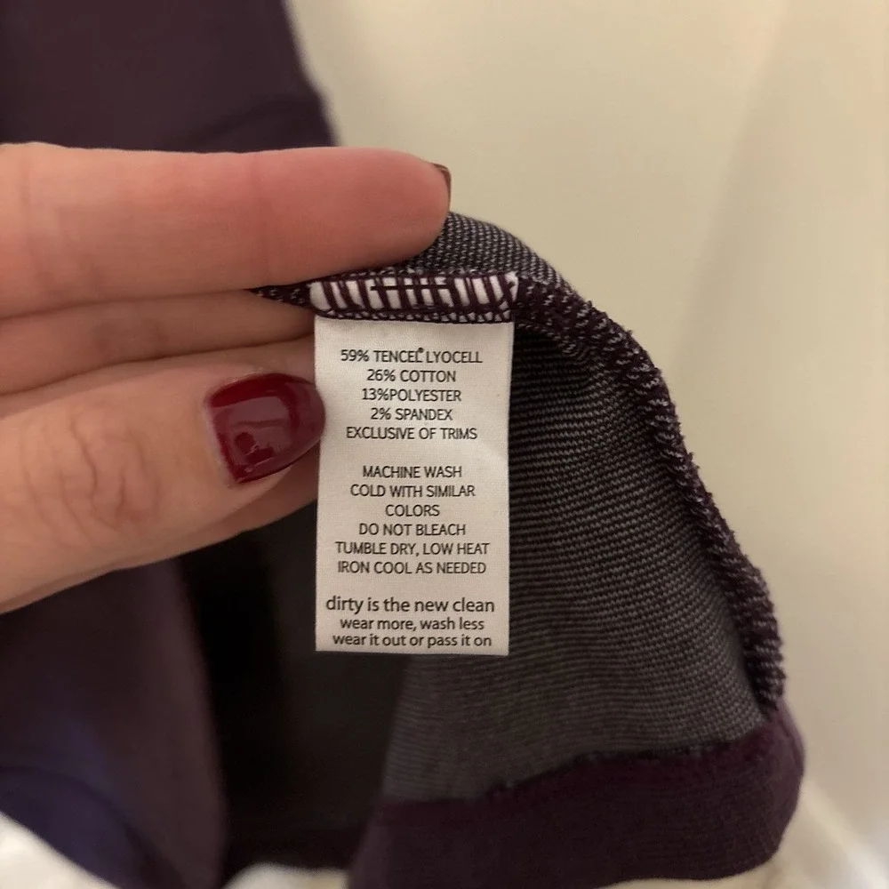 Horny Toad Nixi Dress‎ Purple Knit Drop Waist L Outdoors Hiking Camping - Picture 3 of 9